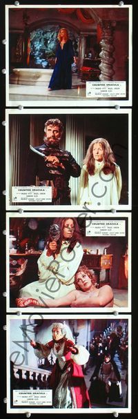 2q263 COUNTESS DRACULA 4 color English FOH lobby cards '71 Hammer horror, Ingrid Pitt, Nigel Green