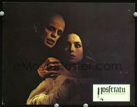 2q043 NOSFERATU THE VAMPYRE French LC '79 Werner Herzog, close up of vampire Klaus Kinski & victim!