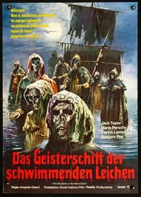 2q088 HORROR OF THE ZOMBIES German '74 El Buque Maldito, great art of the undead rising from water!
