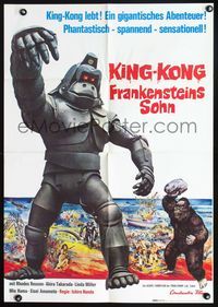 2q090 KING KONG ESCAPES German '70 Kingukongu no Gyakushu, Toho, image of wacky mechanical ape!