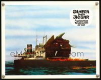 2q061 GAMERA VS MONSTER X German LC '70 Gamera tai Daimaju Jaiga, c/u of monster & ship in water!
