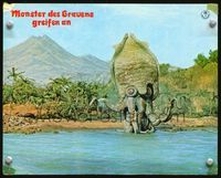 2q066 YOG: MONSTER FROM SPACE German lobby card '71 best close up image of giant monster in water!