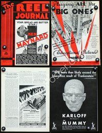 2q014b REEL JOURNAL EXHIBITOR MAGAZINE DECEMBER 15 1932 different art of Boris Karloff as The Mummy!