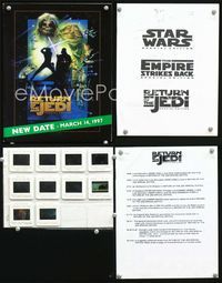 2q026 RETURN OF THE JEDI presskit R97 George Lucas sci-fi classic, cool cover art by Drew Struzan!