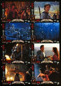 2q033 ARMY OF DARKNESS 12 Spanish lobby cards '93 Sam Raimi, great images of Bruce Campbell & demons