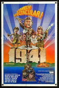 2r022 1941 style F one-sheet poster '79 Steven Spielberg, art of John Belushi as Wild Bill by Green!