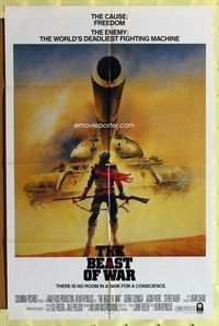 2r090 BEAST int'l one-sheet '88 Jason Patric, cool artwork of lone solider standing up to tank!