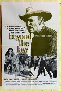 2r098 BEYOND THE LAW one-sheet movie poster '68 Al Di La Della Legge, Lee Van Cleef
