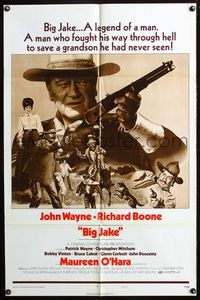2r101 BIG JAKE style B one-sheet '71 Richard Boone wanted gold but John Wayne gave him lead instead!