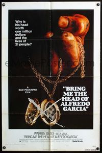 2r119 BRING ME THE HEAD OF ALFREDO GARCIA style A 1sheet '74 his head is worth one million dollars!
