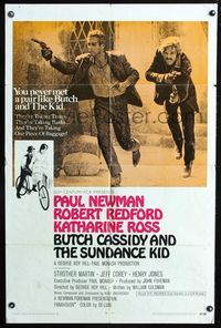 2r124 BUTCH CASSIDY & THE SUNDANCE KID int'l Style B 1sheet '69 Paul Newman & Redford, guns blazing!