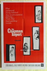 2r138 CHAPMAN REPORT military 1sheet '62 Jane Fonda, Shelley Winters, from Irving Wallace sex novel!