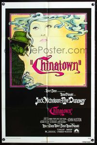 2r143 CHINATOWN one-sheet '74 great art of smoking Jack Nicholson & Faye Dunaway, Roman Polanski