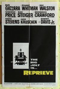 2r161 CONVICTS 4 style A one-sheet poster '62 Sammy Davis Jr, Vincent Price, Ben Gazzara, Reprieve!