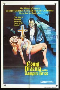 2r760 SATANIC RITES OF DRACULA 1sh 1978 great artwork of Count Dracula & his Vampire Bride!