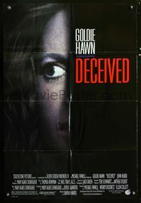 2r200 DECEIVED DS one-sheet movie poster '91 Goldie Hawn, Damon Redfern, Charles Kassatly