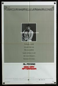 2r222 DOG DAY AFTERNOON style B signed 1sh '75 by Al Pacino, directed by Sidney Lumet, crime classic