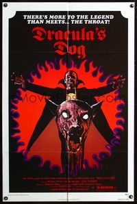 2r228 DRACULA'S DOG one-sheet '78 Albert Band, wild artwork of the Count and his vampire canine!