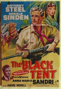 2r105 BLACK TENT English one-sheet poster '57 soldier Anthony Steele marries the Sheik's daughter!