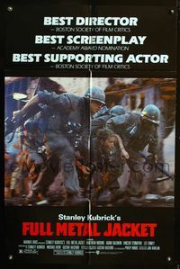 2r291 FULL METAL JACKET AA style one-sheet poster '87 Stanley Kubrick bizarre Vietnam War movie!