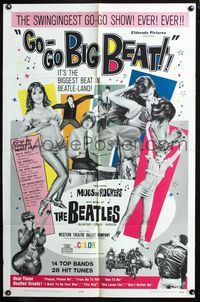 2r315 GO-GO BIGBEAT one-sheet '65 The Beatles and other rockers, the swingingest go-go show ever!