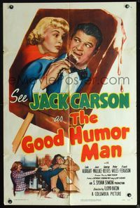 2r317 GOOD HUMOR MAN style A 1sheet '50 great art of Jack Carson eating ice cream bar, Lola Albright
