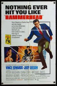 2r336 HAMMERHEAD one-sheet movie poster '68 Vince Edwards, Judy Geeson, Peter Vaughan