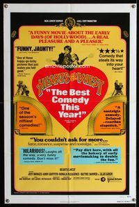 2r358 HEARTS OF THE WEST style B one-sheet movie poster '75 Hollywood cowboy Jeff Bridges