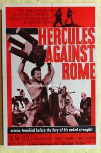 2r373 HERCULES AGAINST ROME one-sheet poster '64 Ercole contro Roma, Sergio Ciani, Wandisa Guida