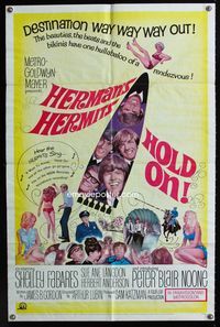 2r390 HOLD ON one-sheet movie poster '66 rock & roll, great image of Herman's Hermits!