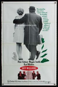2r404 HOT MILLIONS one-sheet movie poster '68 Peter Ustinov, Maggie Smith, Karl Malden, Bob Newhart