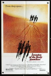 2r439 INVASION OF THE BODY SNATCHERS advance one-sheet poster '78 Philip Kaufman classic remake!