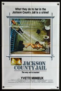 2r450 JACKSON COUNTY JAIL one-sheet poster '76 what they did to Yvette Mimieux in jail is a crime!