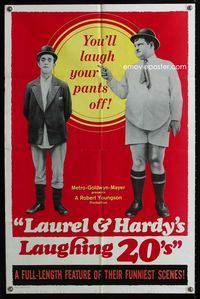 2r508 LAUREL & HARDY'S LAUGHING '20s one-sheet poster '65 classics, you'll laugh your pants off!