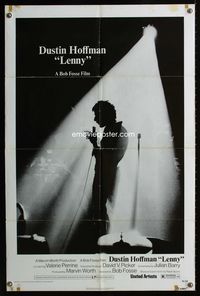 2r517 LENNY one-sheet movie poster '74 Dustin Hoffman as Lenny Bruce, Valerie Perrine, Bob Fosse