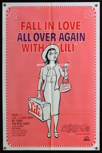 2r529 LILI one-sheet movie poster R64 you'll fall in love with sexy young Leslie Caron!