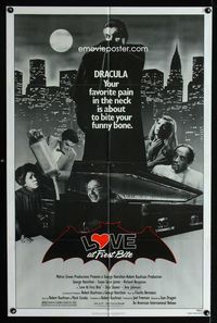 2r563 LOVE AT FIRST BITE one-sheet poster '79 wacky vampire image of George Hamilton as Dracula!