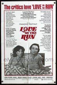 2r569 LOVE ON THE RUN one-sheet poster '79 L'Amour en Fuite, Francois Truffaut, Jean-Pierre Leaud