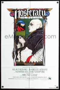 2r640 NOSFERATU THE VAMPYRE one-sheet '79 Werner Herzog, Palladini art of vampire Klaus Kinski!