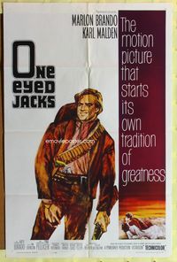2r650 ONE EYED JACKS one-sheet movie poster '61 great artwork of star & director Marlon Brando!