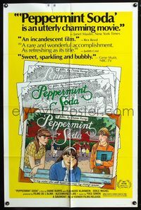 2r665 PEPPERMINT SODA one-sheet movie poster '77 Diabolo menthe, Diane Kurys, French, Floc'h art!