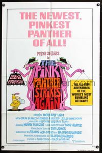 2r680 PINK PANTHER STRIKES AGAIN style A 1sheet '76 Peter Sellers is Inspector Clouseau, T.W. art!