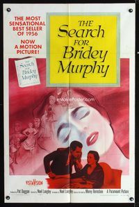 2r769 SEARCH FOR BRIDEY MURPHY one-sheet '56 reincarnated Teresa Wright, from best selling book!