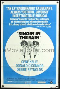 2r793 SINGIN' IN THE RAIN 1sheet R75 Gene Kelly, Donald O'Connor, Debbie Reynolds, classic musical!