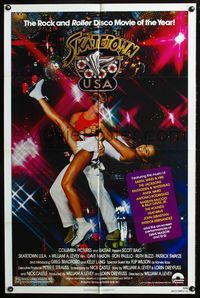 2r796 SKATETOWN USA one-sheet movie poster '79 Scott Baio, Patrick Swayze, great roller disco photo!