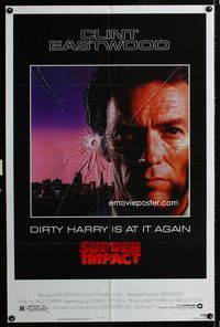 2r837 SUDDEN IMPACT one-sheet poster '83 Clint Eastwood is at it again as Dirty Harry, great image!