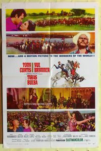 2r856 TARAS BULBA style A one-sheet poster '62 Tony Curtis & Yul Brynner clash in adventure epic!