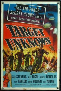 2r857 TARGET UNKNOWN one-sheet poster '51 never before told United States Air Force secret story!