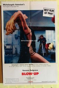 2s035 BLOWUP one-sheet movie poster '67 Michelangelo Antonioni, David Hemmings, Vanessa Redgrave