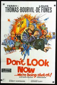 2s067 DON'T LOOK NOW WE'RE BEING SHOT AT English 1sh '66 La grande vadrouille, Terry-Thomas, Bourvil